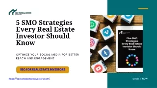 Mastering SMO: Essential Strategies for Real Estate Investors by SEO to Real Est