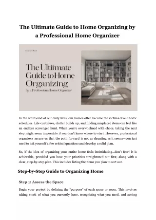 The Ultimate Guide to Home Organizing by a Professional Home Organizer
