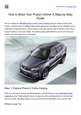 How to Book Your Proton Online A Step-by-Step Guide