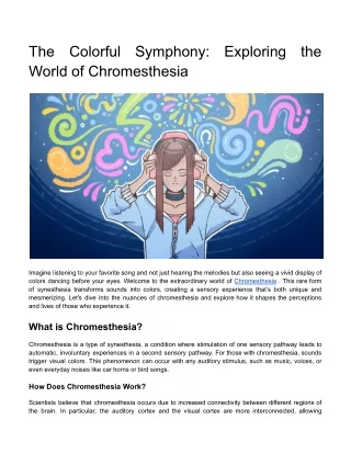 The Colorful Symphony_ Exploring the World of Chromesthesia