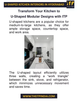 Transform Your Kitchen to U-Shaped Modular Designs with ITP