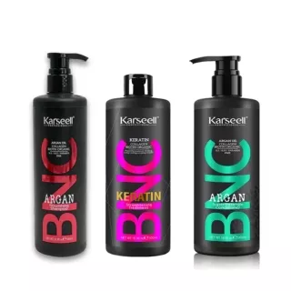 Special Offer Bundle Karseell Keratin Straightening Treatment with Organic Biotin Shampoo, Collagen Detangle Conditioner