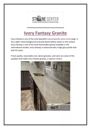 Ivory Fantasy Granite