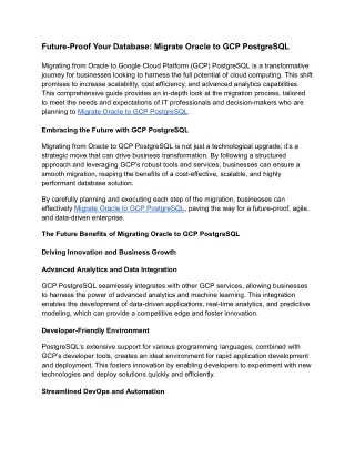 Future-Proof Your Database_ Migrate Oracle to GCP PostgreSQL