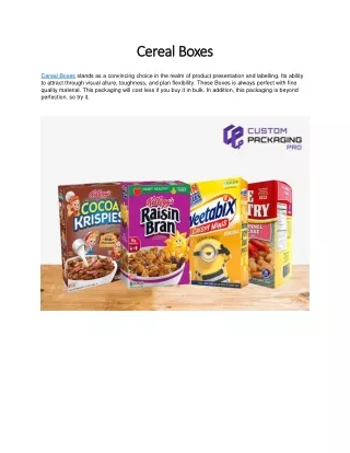 Cereal Boxes