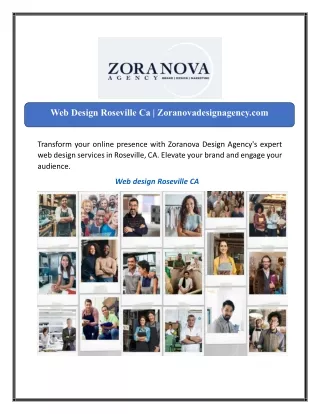 Web Design Roseville Ca  Zoranovadesignagency