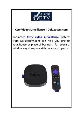 Cctv Video Surveillance | Deluxecctv.com