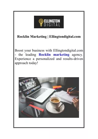 Rocklin Marketing | Ellingtondigital.com