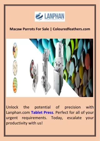 Tablet Press  Lanphan.com