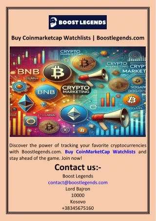 Buy Coinmarketcap Watchlists  Boostlegends.com