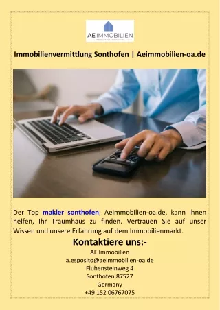 Immobilienvermittlung Sonthofen  Aeimmobilien-oa.de