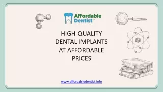 High-Quality Dental Implants at Affordable Prices - Call Us Now 844-833-8444