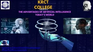 the advantages of artificial intelligence in today's world, further shortened into single points