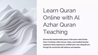 Learn Quran Online with Al Azhar Quran Teaching