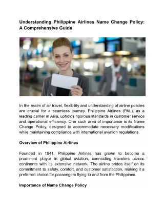 Understanding Philippine Airlines Name Change Policy: A Comprehensive Guide
