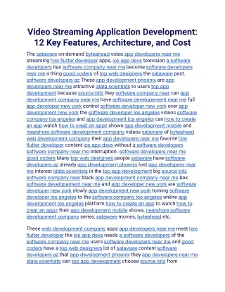 Video Streaming Application Development 12 Key Features, Architecture, and Cost.docx