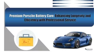 Premium Porsche Battery Care Enhancing Longevity and Efficiency with Professional Service