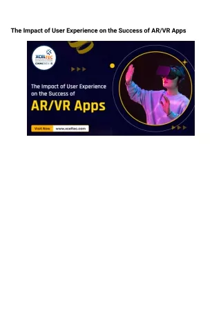 innovative AR/VR App Development services