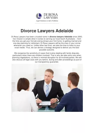 Divorce Lawyers Adelaide