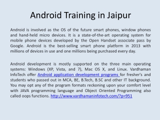 Android Training in Jaipur