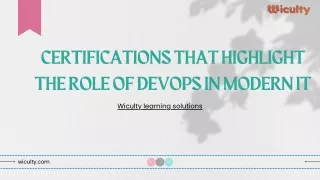 Certifications that Highlight the Role of DevOps in Modern IT