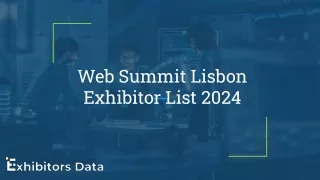 Web Summit Lisbon Exhibitor List 2024