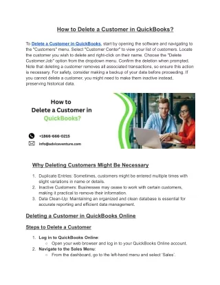 How to Delete a Customer in QuickBooks_