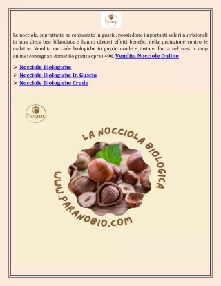 Produttori Nocciole Biologiche