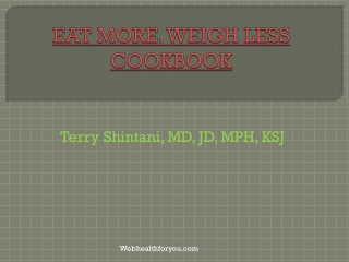 Eat more weigh less Cookbook 2013