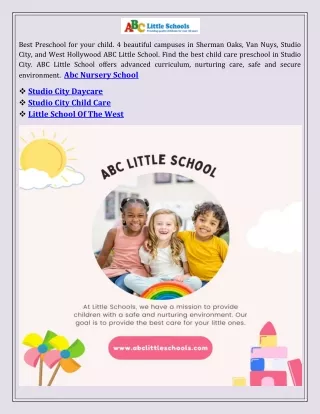 Daycare West Hollywood