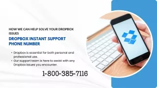 (1–800–385–7116) Dropbox Instant Support Phone Number