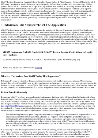 Mk-677: Explanation, Advantages, Side Effects