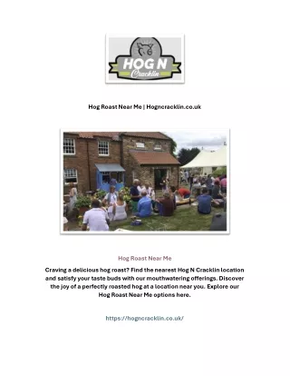 Hog Roast Near Me | Hogncracklin.co.uk