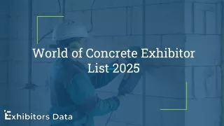 World of Concrete Exhibitor List 2025
