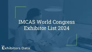 IMCAS World Congress Exhibitor List 2024