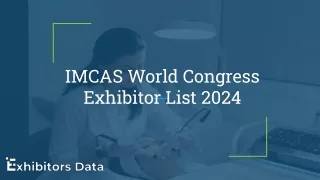 IMCAS World Congress Exhibitor List 2024