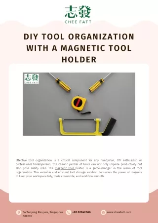 DIY Tool Organization with a Magnetic Tool Holder