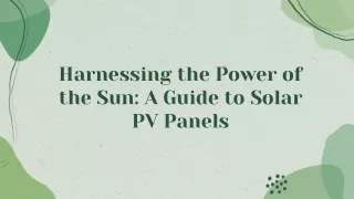 Solar PV Panels- Inter Solar Systems