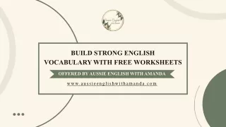 Boost Your English Vocabulary with Free Worksheets