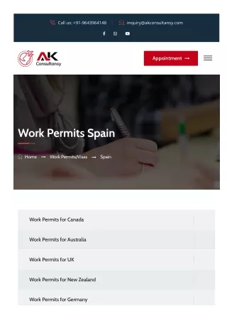 Guide To Apply For Spain Work Permit for indian