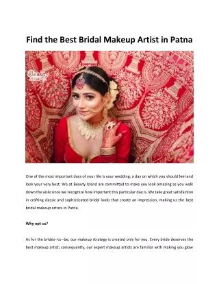 Find the Best Bridal Makeup Artist in Patna