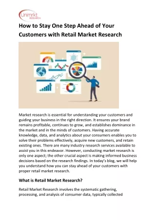 How to Stay One Step Ahead of Your Customers With Retail Market Research