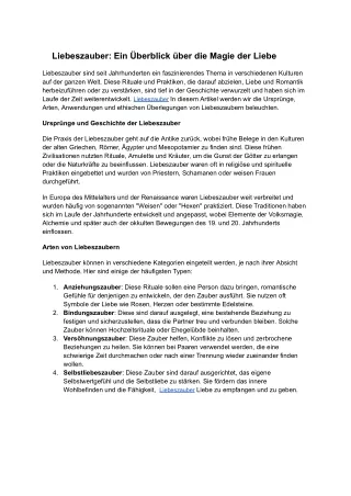 Liebeszauber