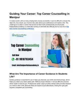 Top Career Counselling in Manipur