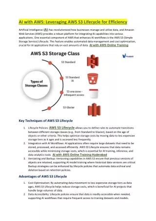 AI with AWS Online Training Institute Hyderabad