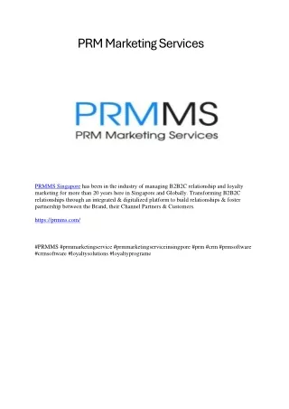 PRM Marketing Services