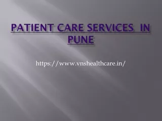 Patient Care Services  In Pune