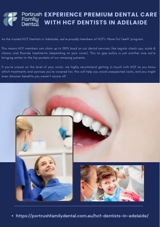 Experience Premium Dental Care with HCF Dentists in Adelaide