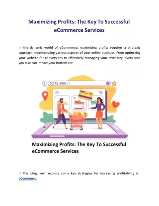 Maximizing Profits: The Key To Successful eCommerce Services