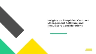 Simplified Contract Management Software and Regulatory Considerations